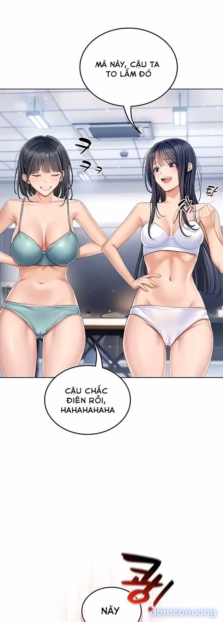 Cố lên nào! Em sẽ cổ vũ anh bằng cả cơ thể này. 