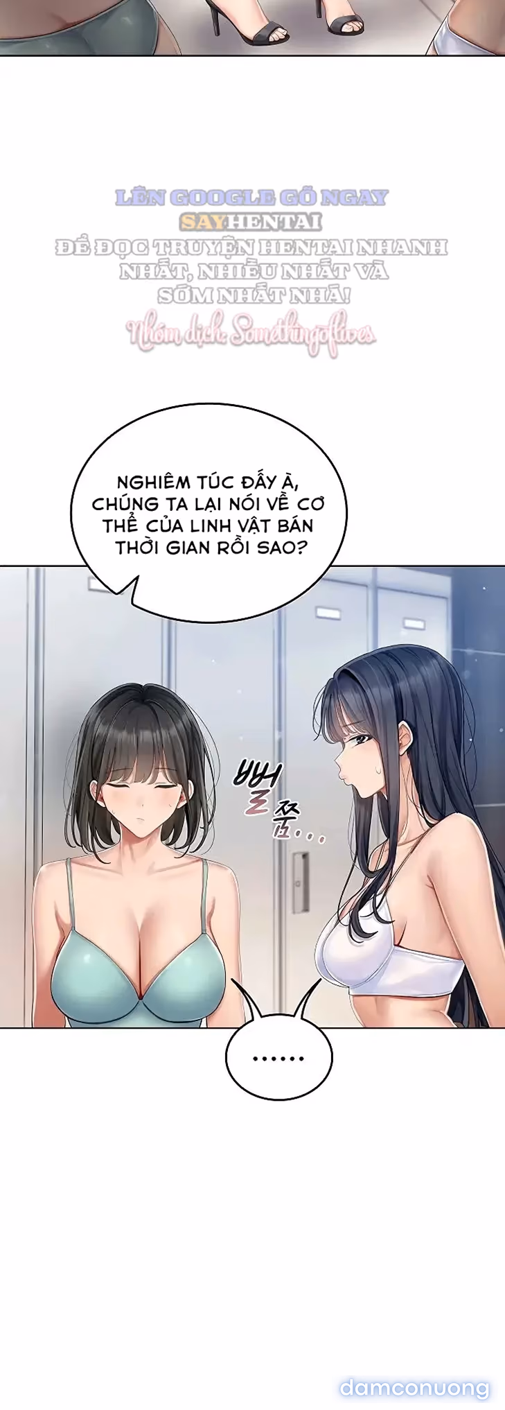 Cố lên nào! Em sẽ cổ vũ anh bằng cả cơ thể này. 