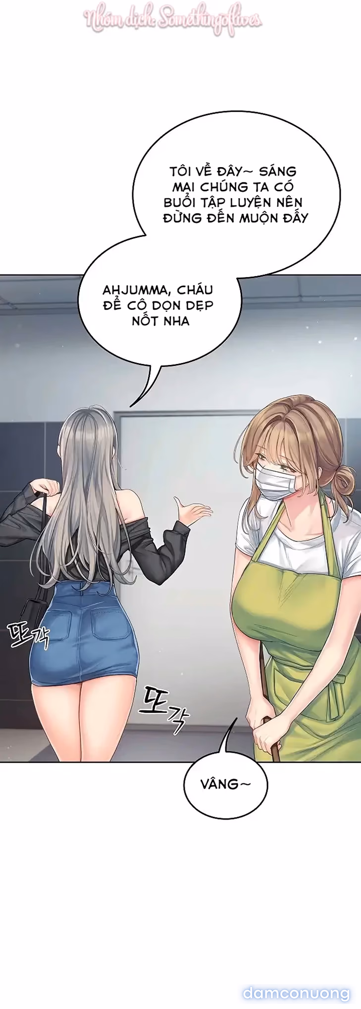 Cố lên nào! Em sẽ cổ vũ anh bằng cả cơ thể này. 