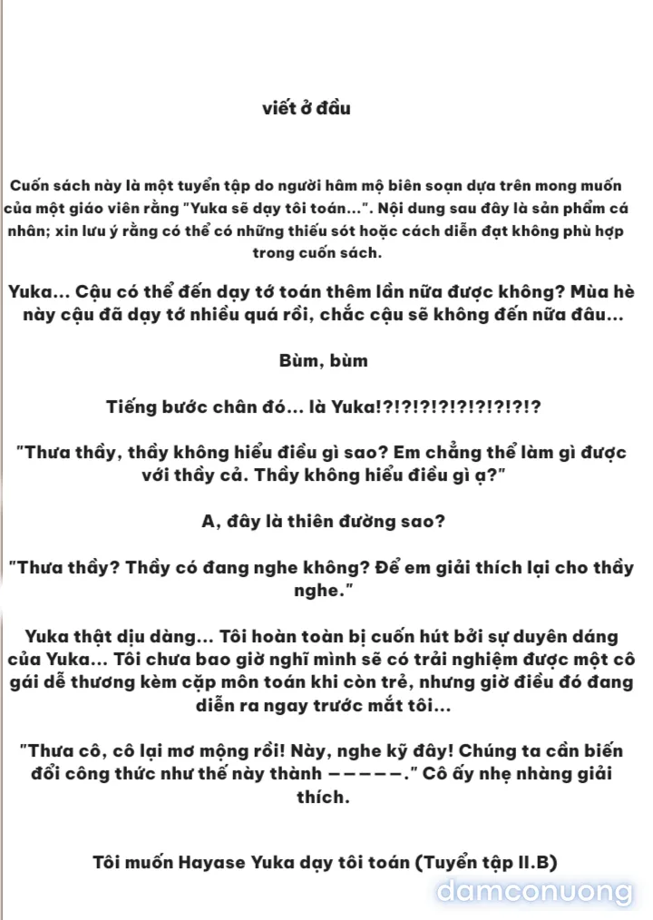 Tôi được Hayase Yuuka dạy kèm môn toán 