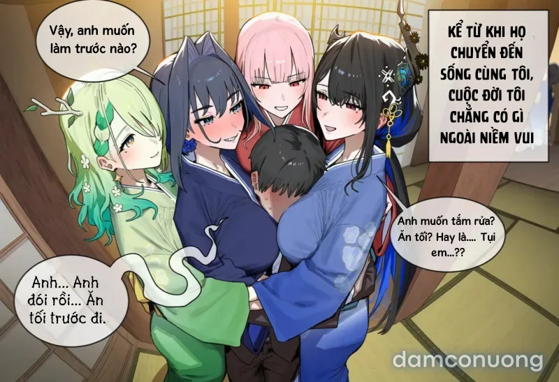 Nhà có 4 con vợ chồng HẠNH PHÚC 