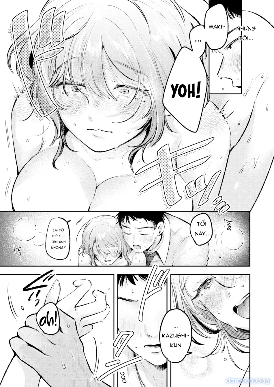 Cánh hoa rơi giữa ánh tuyết lập lòe 
