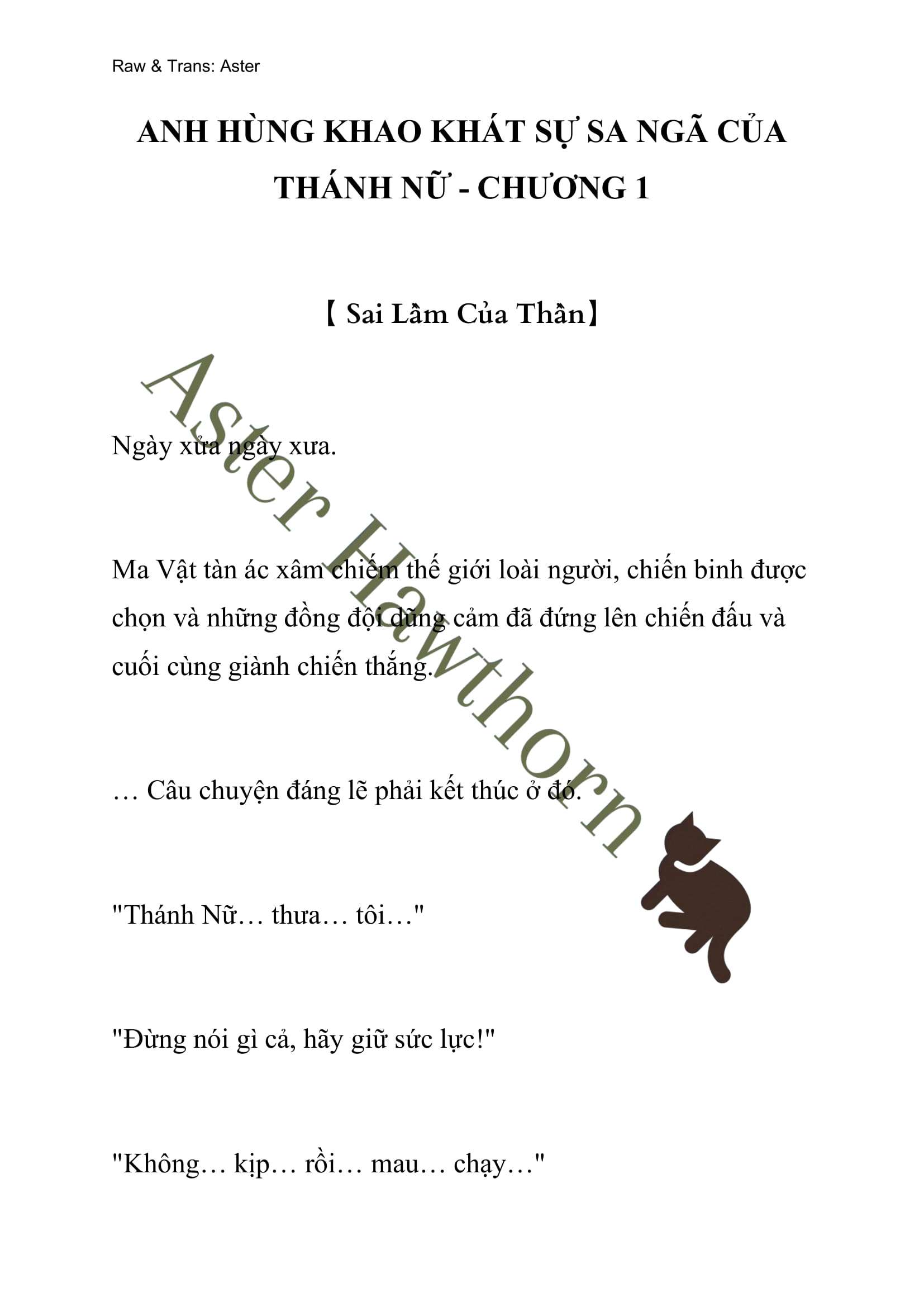 [NOVEL] Anh Hùng Khao Khát Sự Sa Ngã Của Thánh Nữ 