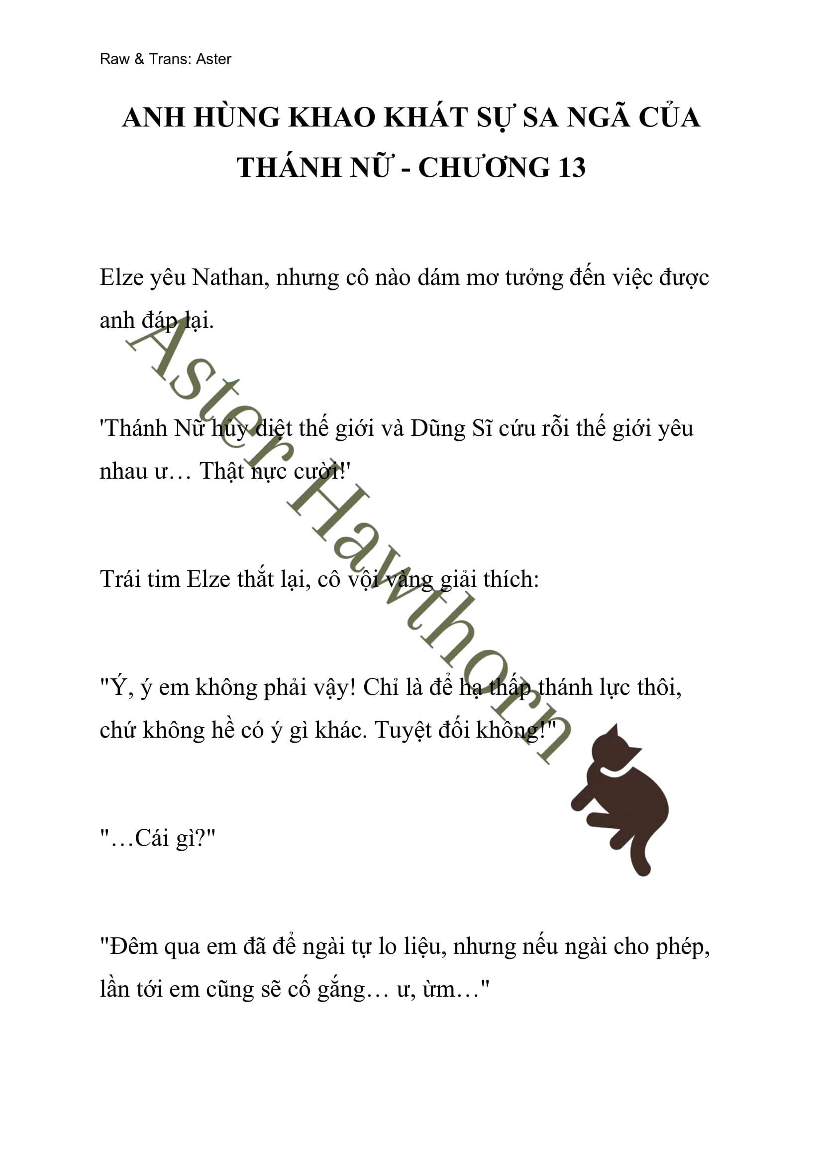 [NOVEL] Anh Hùng Khao Khát Sự Sa Ngã Của Thánh Nữ 