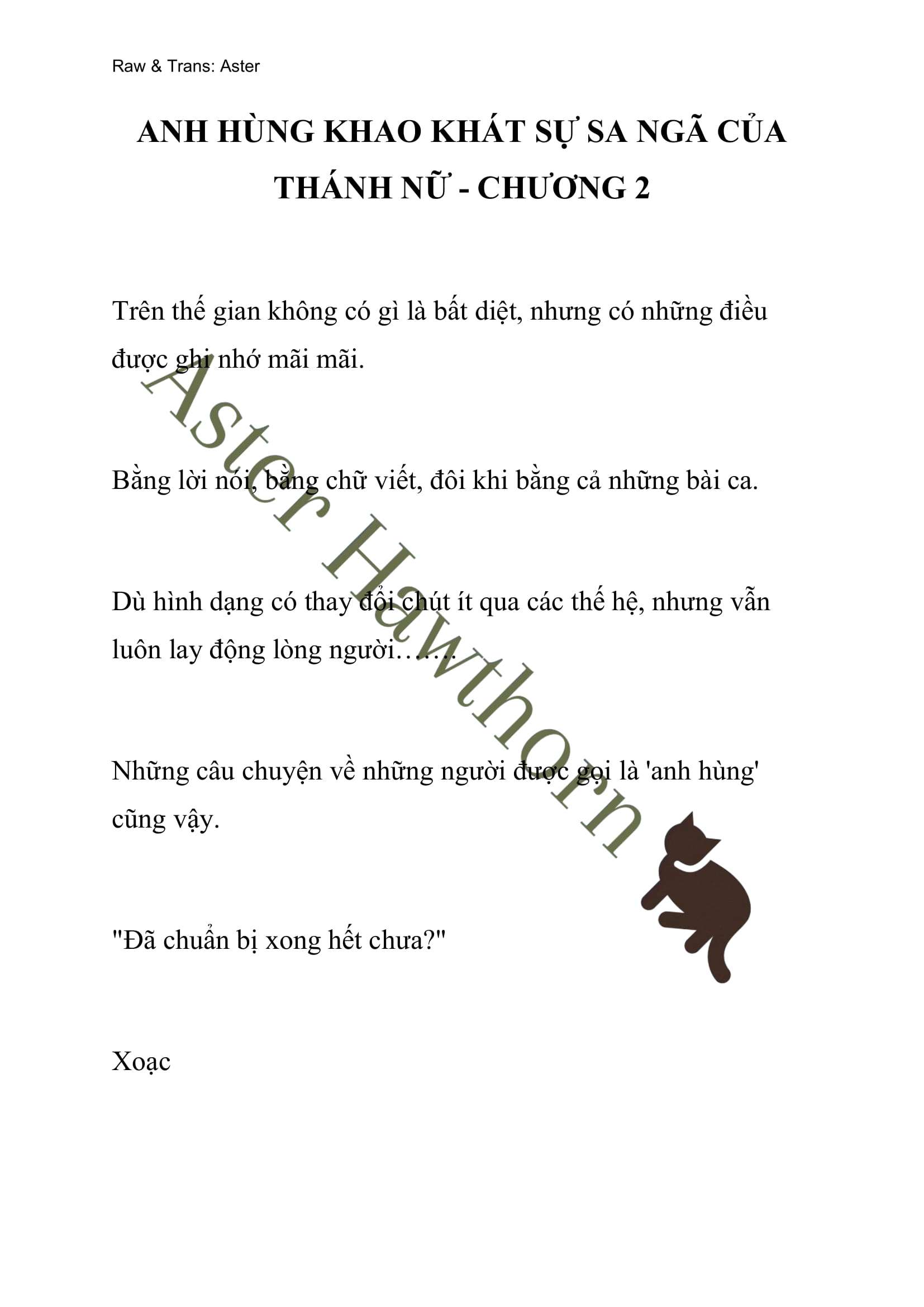 [NOVEL] Anh Hùng Khao Khát Sự Sa Ngã Của Thánh Nữ 
