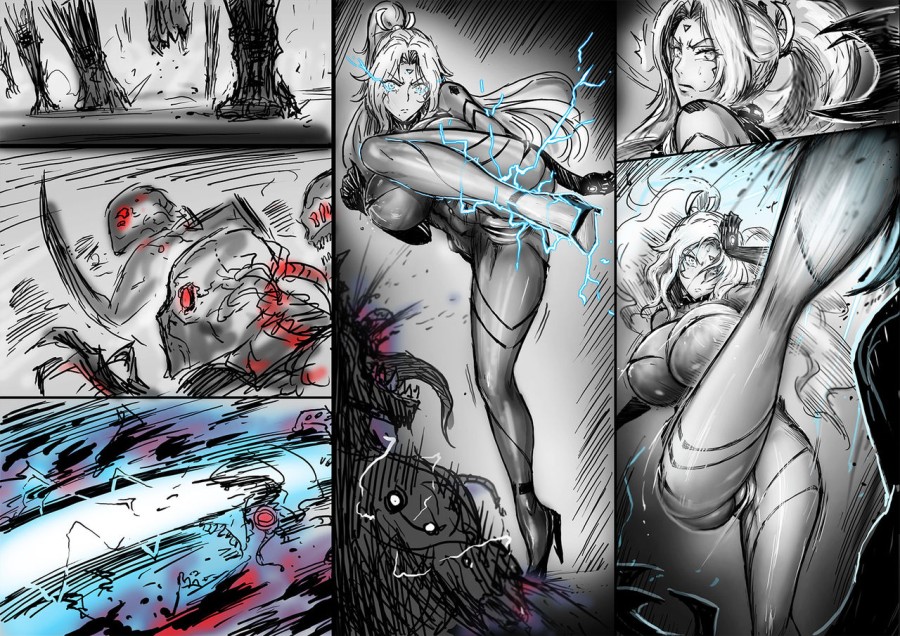 Space Girl Defeated 