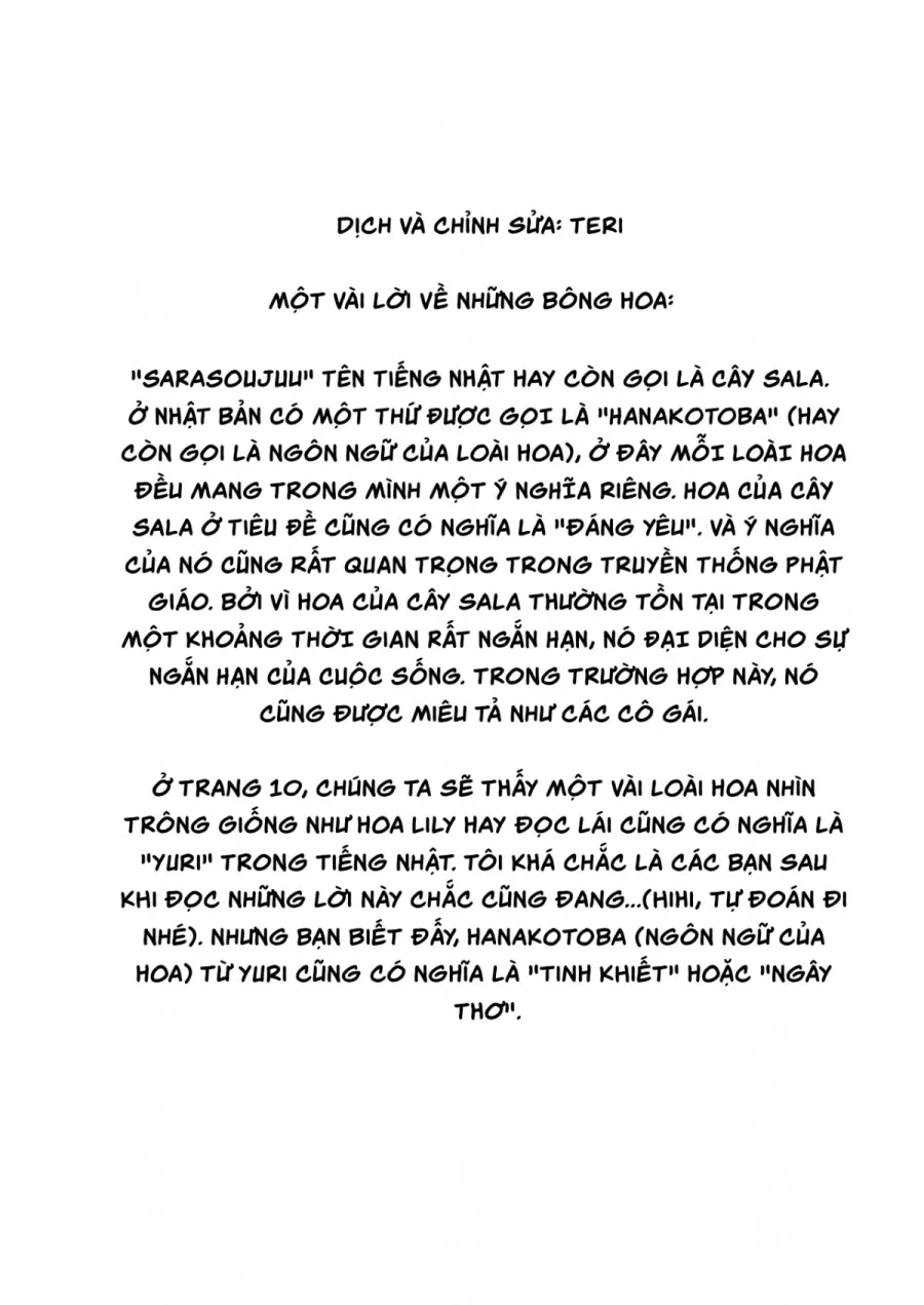 Sắc màu của hoa Sarasouju. 