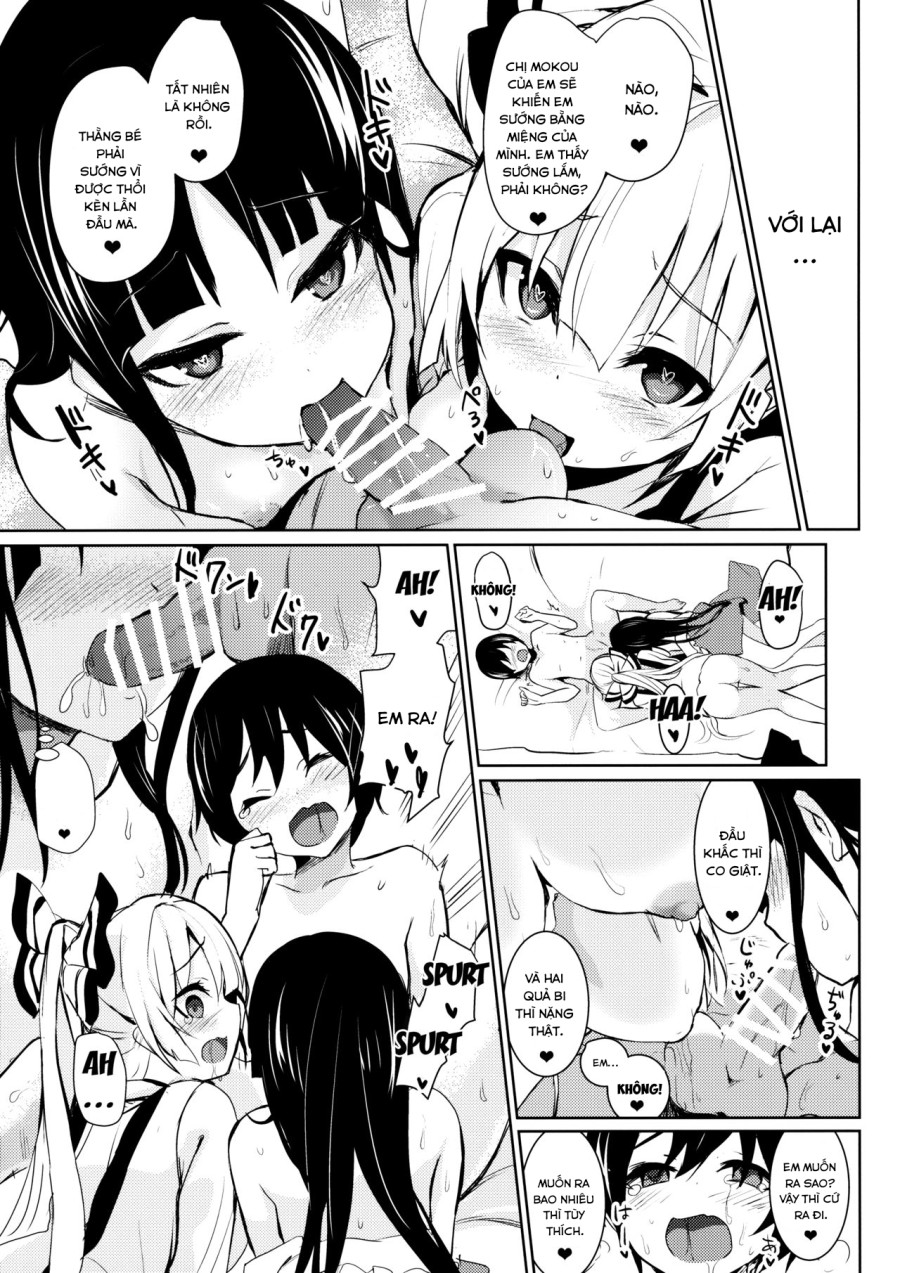 Chị Mokou và shota (và Kaguya) (Touhou Project) 