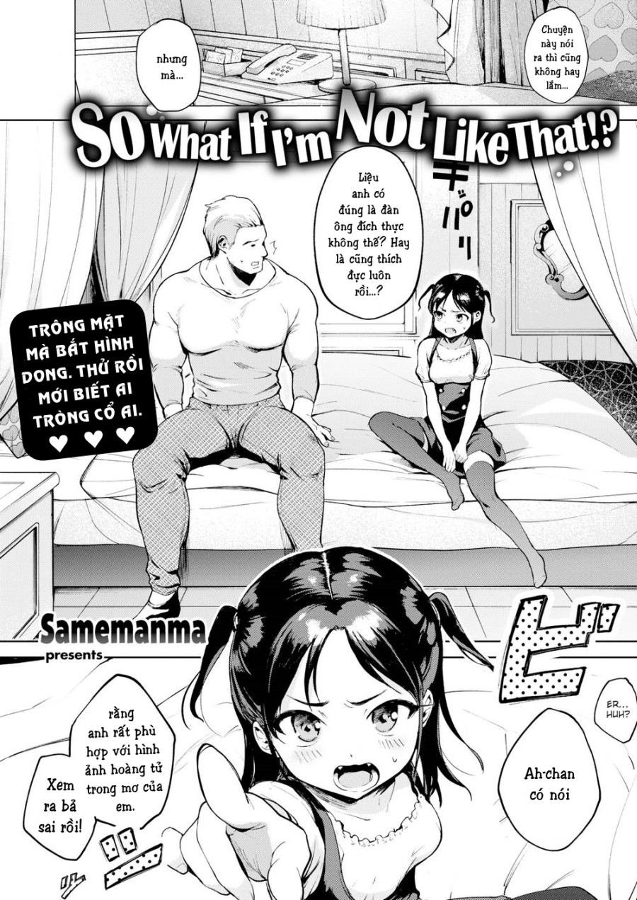 So What If I’m Not Like That!? 