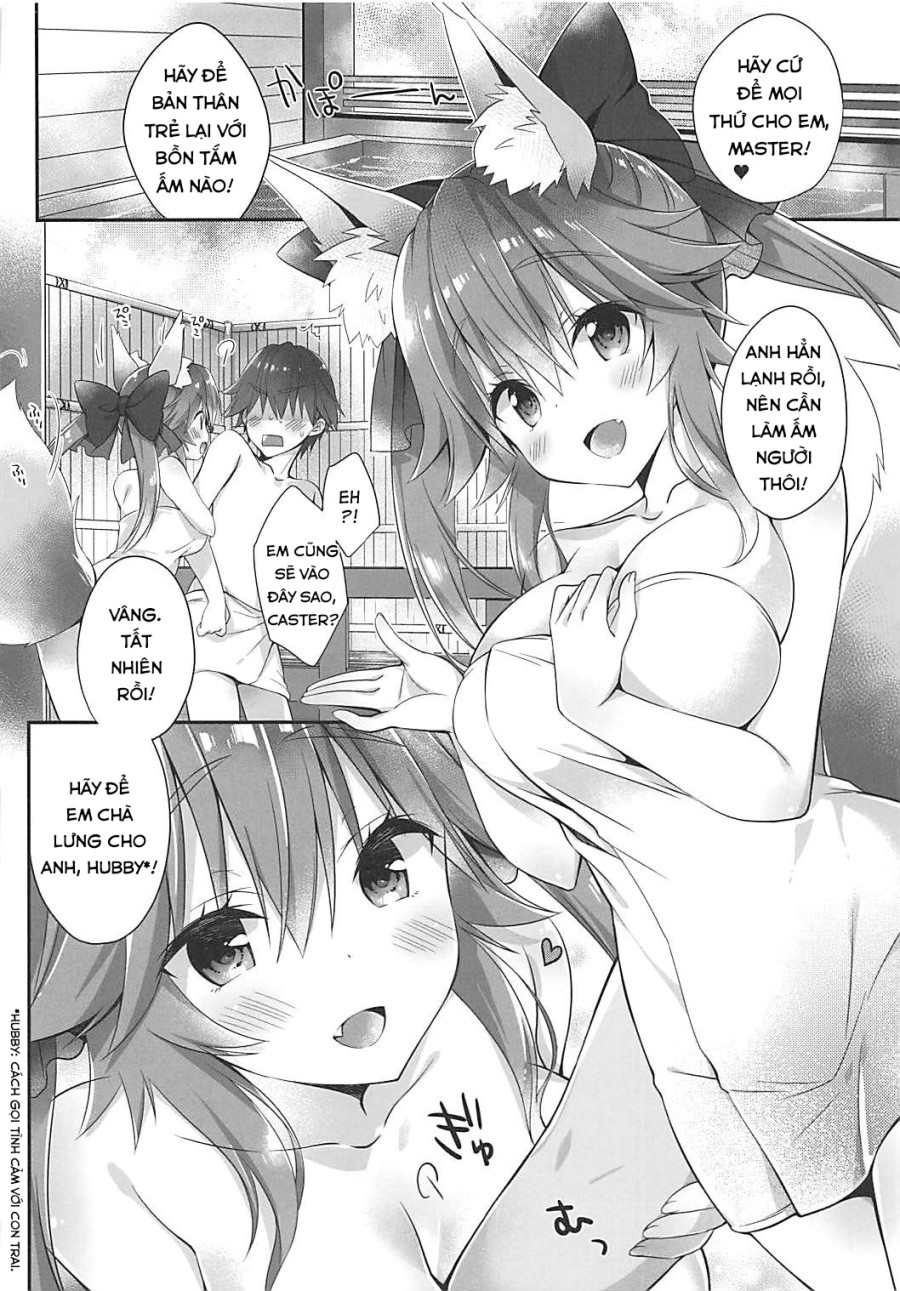 Trong phòng tắm cùng Tamamo. 