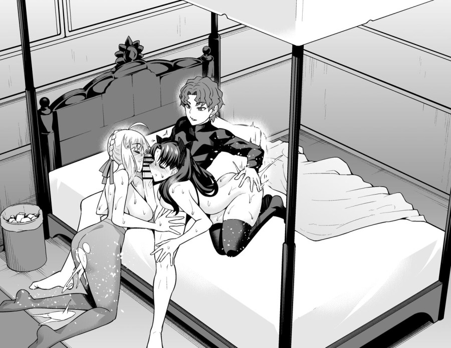 Saber & Rin làm tình vui vẻ với Shinji 