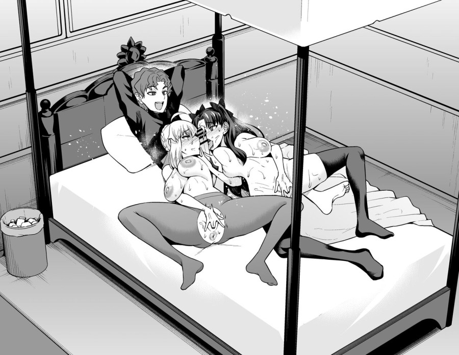 Saber & Rin làm tình vui vẻ với Shinji 