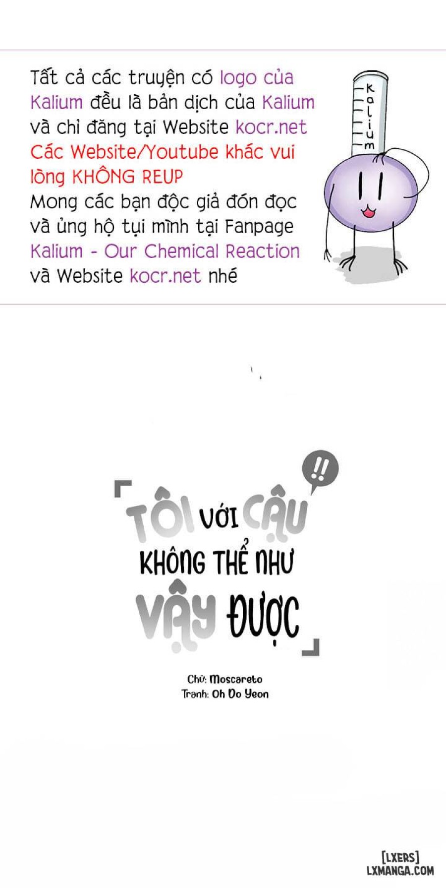 Tôi với cậu không thể như vậy được 