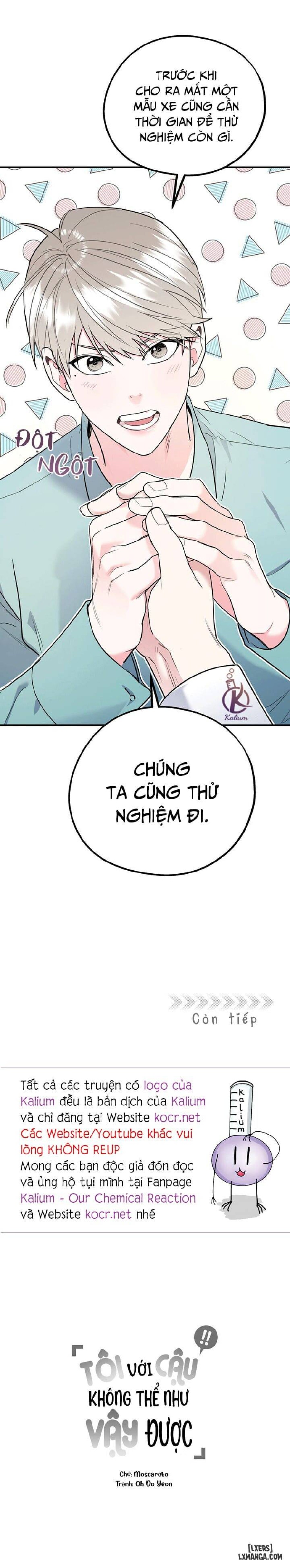 Tôi với cậu không thể như vậy được 