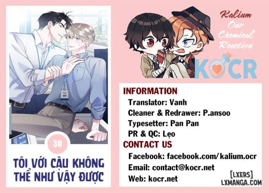 Tôi với cậu không thể như vậy được 