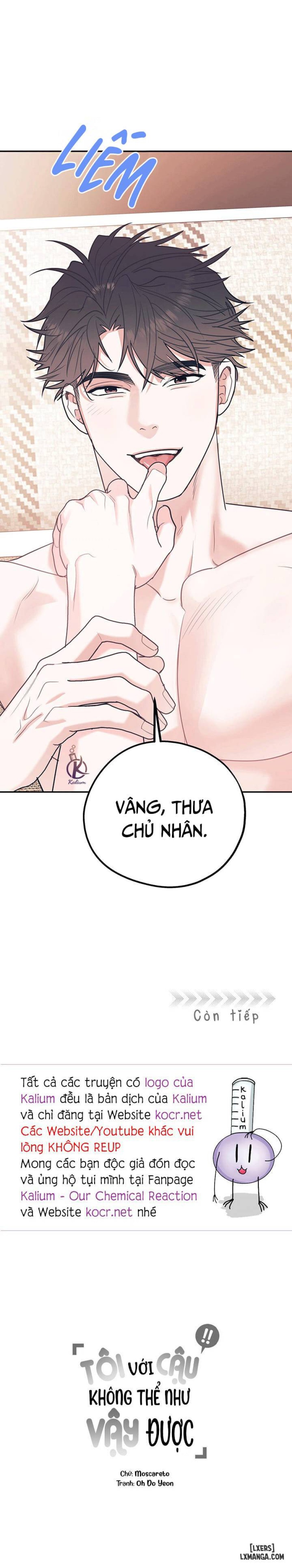 Tôi với cậu không thể như vậy được 
