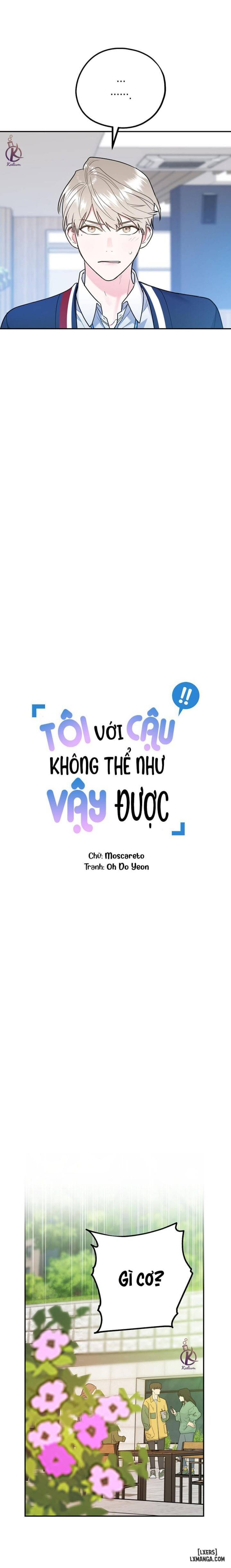Tôi với cậu không thể như vậy được 
