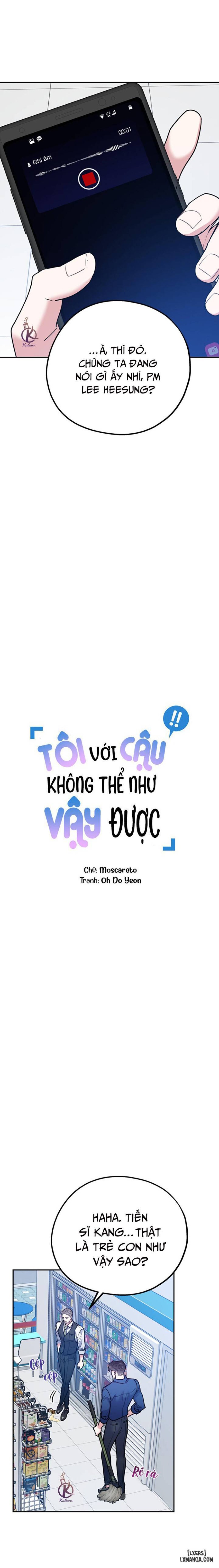 Tôi với cậu không thể như vậy được 