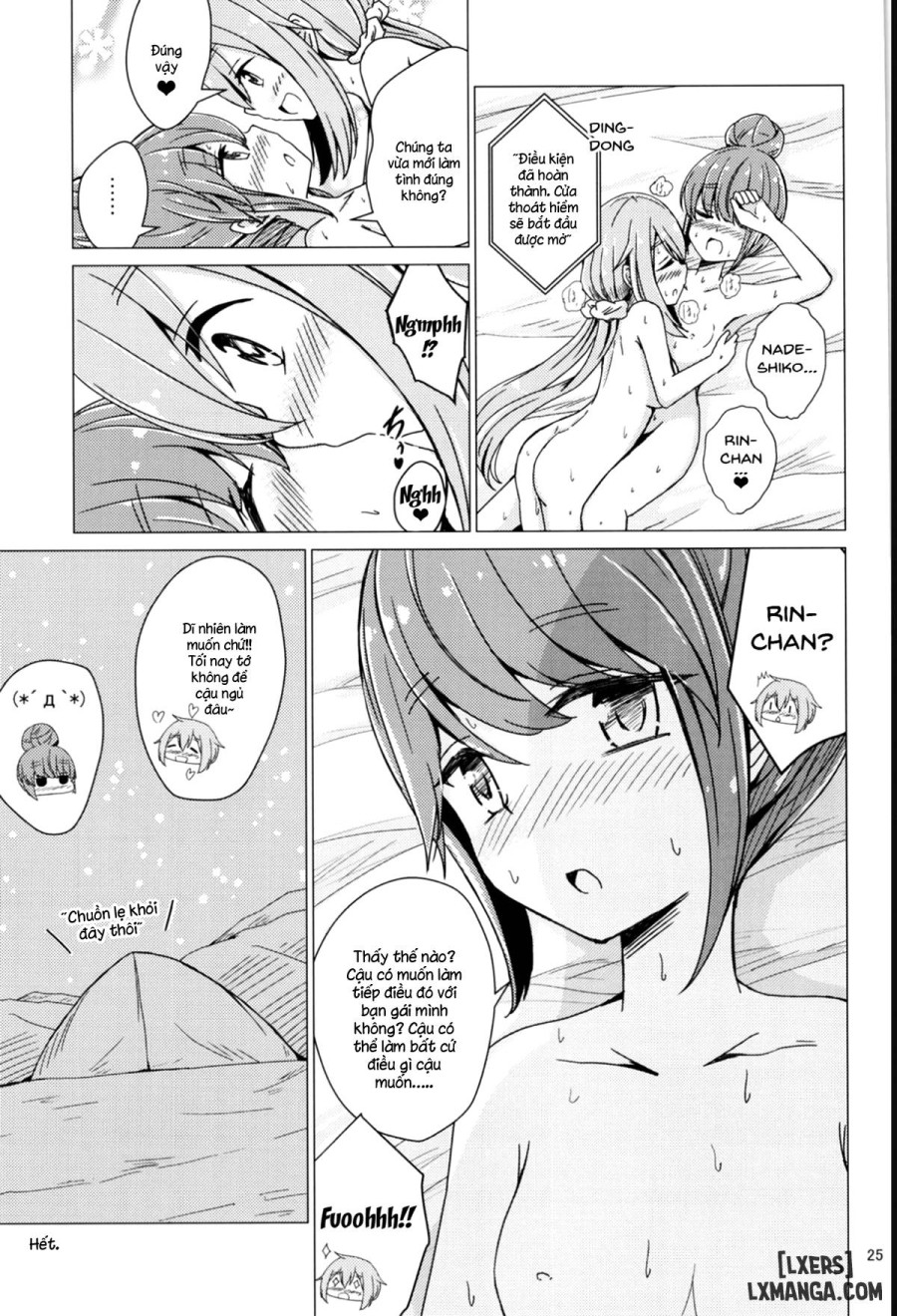 Sex Shinai to Derenai Tent ni Tojikomerareta NadeRin 
