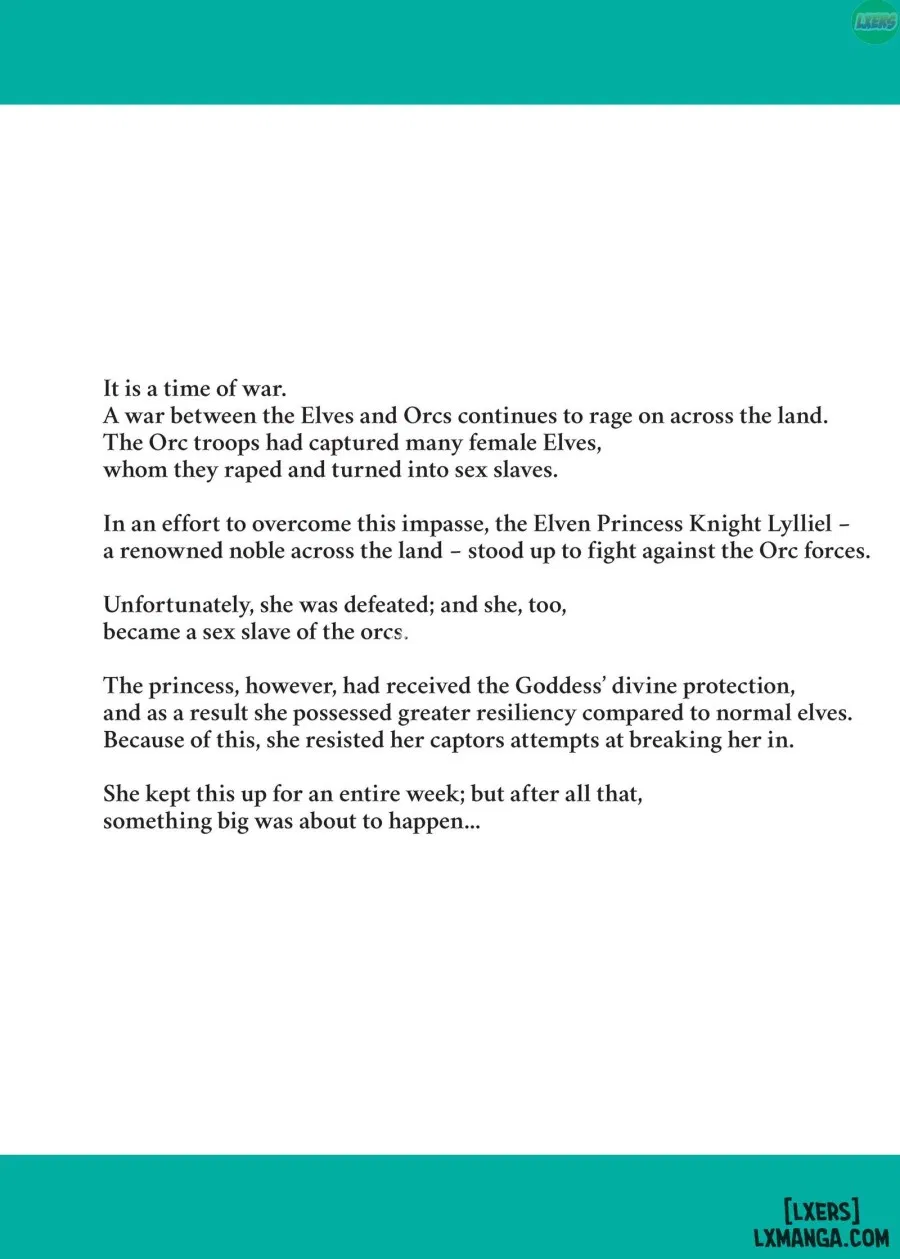 The Obstinate Elf Knight Princess VS The Orc's Ultimate Female Subjugation Squad 