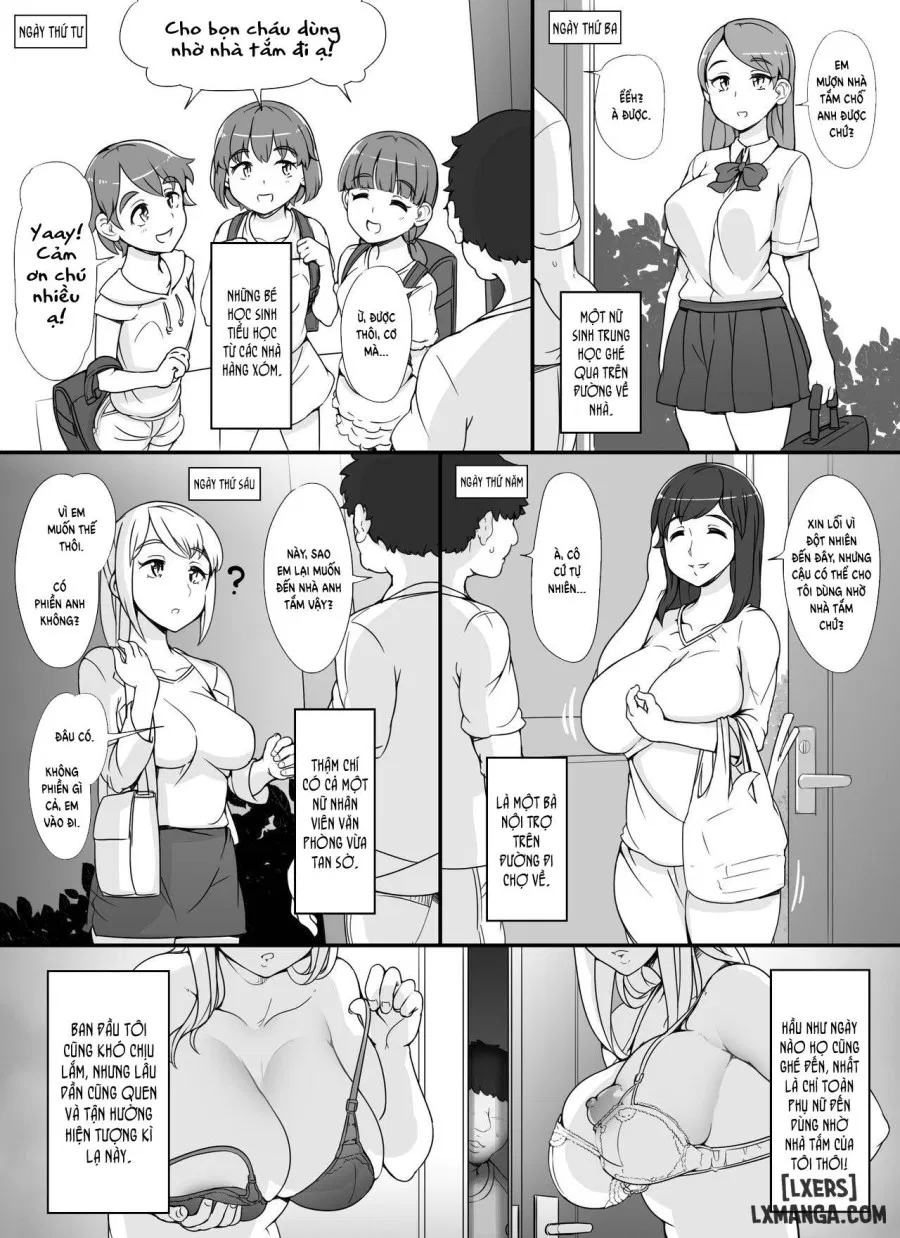 Kinjo no Onnatachi ga Nazeka Ore no Ie no Furo ni Hairi ni Kuru Ken 